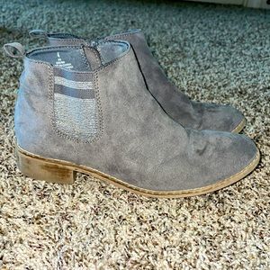 Grey ankle boots